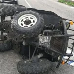 ATV a intrat într-un magazin din Bădițești; un bărbat a fost rănit