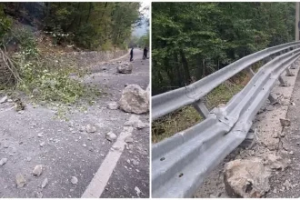 DN 67D, închis până miercuri dimineață. Circulația rămâne restricționată în Valea Cernei