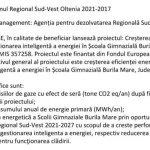 Eficiență energetică și gestionare inteligentă a energiei la Școala Gimnazială Burila Mare