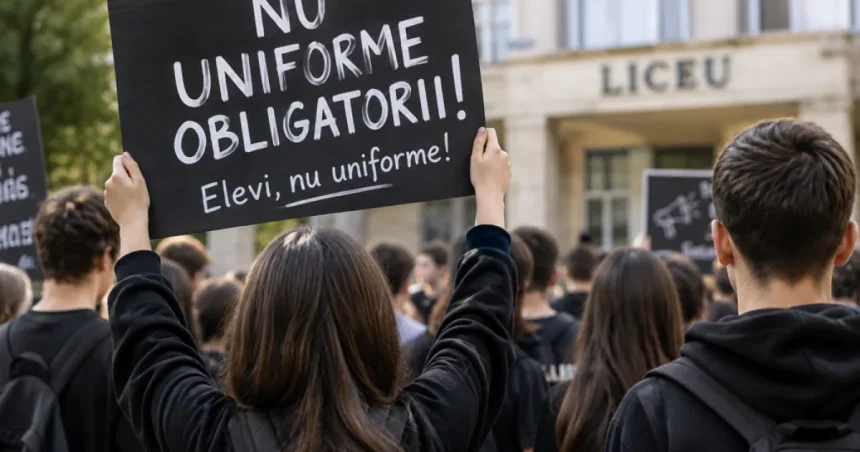 Elevii protestează împotriva uniformelor: „De data aceasta, noi alegem”
