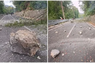 Incendiu în Parcul Național Domogled: DN 67D, blocat la Băile Herculane