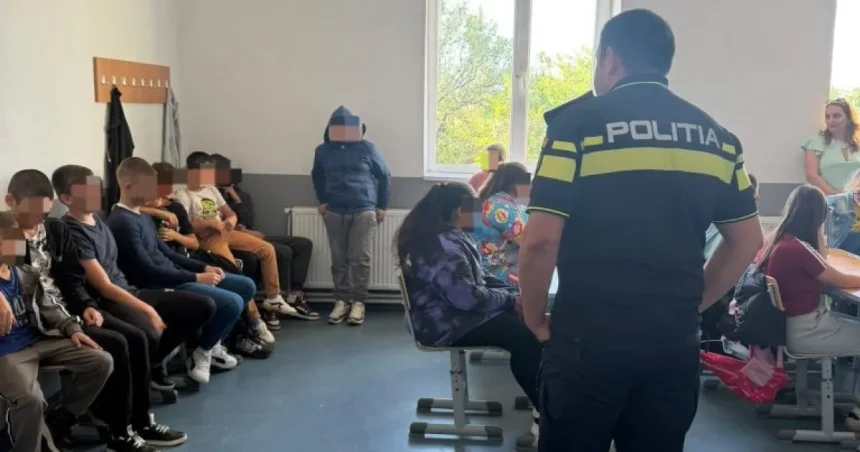 Polițiștii din Mehedinți, discuții cu elevii despre bullying și droguri
