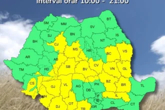 Vânt puternic în mai multe regiuni. Avertizarea, valabilă până la ora 21.00