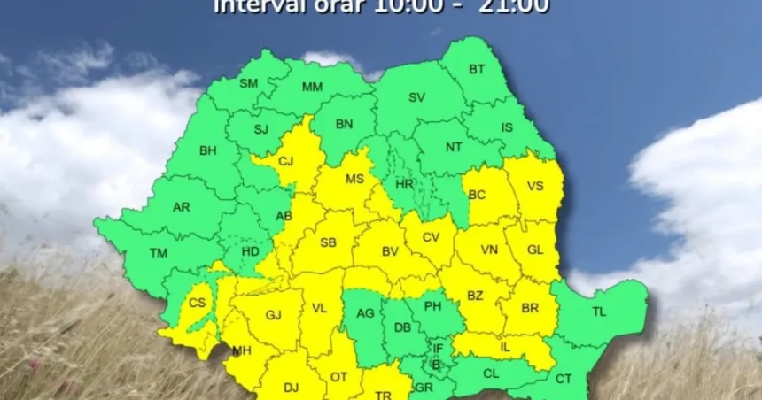 Vânt puternic în mai multe regiuni. Avertizarea, valabilă până la ora 21.00
