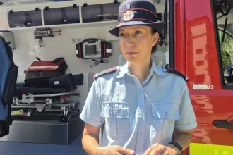 Accident în Hotărani: patru persoane la spital după ce o mașină a ieșit de pe șosea